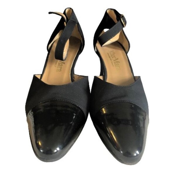 Vintage 90s Max Mara made in Italy kitten heel mary janes strappy shoes heels - Picture 13 of 15